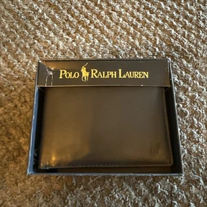 Polo Ralph Lauren Geldbörse schwarz Leder Passcase neu nie benutzt siehe Beschreibung - Bild 1 von 10