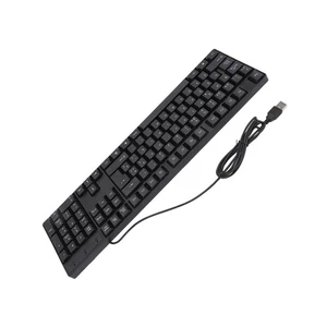 (Spanish QWETZ Layout) K1800 USB Wired Keyboard 104 Keys Full Size - Picture 1 of 24