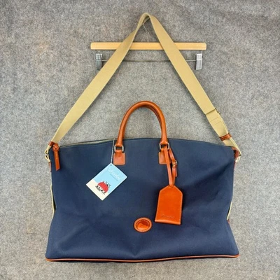 Bolso de Lona Dooney & Bourke Cabriolet Weekender Azul Marino Nailon Cuero Borde Viaje Foto 1 de 4