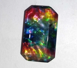 Opal -Like Organic Ammolite Emerald 27-29 Ct Natural Doublet Rare Loose Gemstone - Picture 1 of 6
