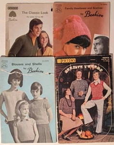 4 Vintage Knitting Pattern Booklets Kids Clothing Patons Bernat - Picture 1 of 10