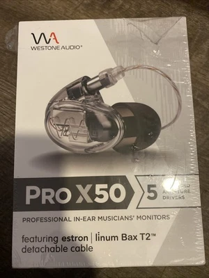 Westone Audio Pro X50 In-Ear Musician's Monitors Clear (RIPPED PLASTIC) - Image 1 of 4