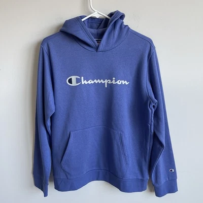 NWOT Champion Hoodie Fleece Pullover Sweatshirt Kids Youth Size XL 18/20 Blue - Изображение 1 из 4