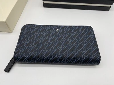 CARTERA MONTBLANC M_GRAM 4810 12CC AZUL LONA CREMALLERA NUEVA 100% GENUINA PRECIO DE VENTA SUGERIDO POR EL FABRICANTE $850 Foto 1 de 4