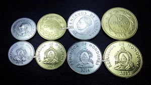 Honduras Set di 4 monete, 5 10 20 50 centavos, UNC, 2007 2010 - Foto 1 di 3