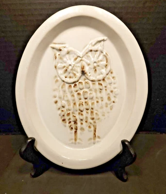 Bennington Cooperative Design Owl Wall Plate Plaque Pottery Vermont - Image 1 of 4