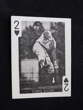 1969 Globe Imports Playing Card # 2H Chris Short - Philadelphia Phillies (NM)