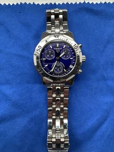 Blue face, Tissot PRS 200 Chronograph Swiss men's watch - Picture 1 of 6