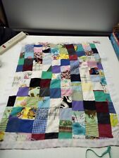Quilt 41" x 35" Patchwork Small Blanket Very Colorful