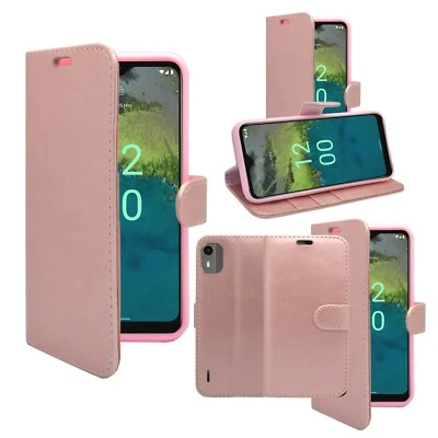 For Nokia C12 Case Wallet Flip PU Leather Kickstand Card Holder Phone Cover - Image 1 of 4