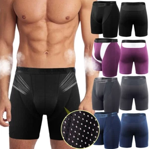 Men Underwear Comforty Soft Boxer Briefs Bulge Enhance Ball Pouch Modal Trunks - Picture 1 of 29