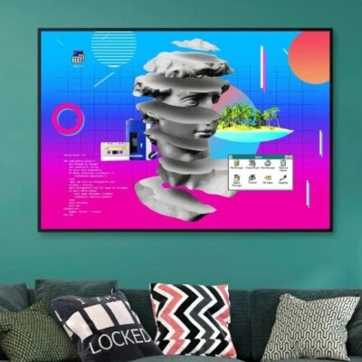 Плакат Retrowave 80-х: Windows 3.1, 1992 (synthwave/vaporwave/retrowave) — плакат - Изображение 1 из 4