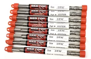 Lot of 8 Red Top p/n 1037506 Carbide Tipped Hammer Drill Bits 3/8”x6” SDS Plus - Picture 1 of 2