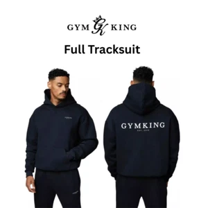 Gym King Established OVERSIZE FULL Tracksuit Navy Hoodie and Joggers NEW - Picture 1 of 12
