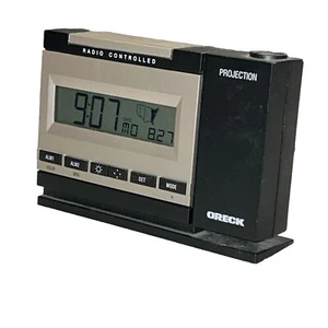 ORECK Radio Controlled Projection Alarm Clock Atomic Time Temp LACROSS WT-5720 - Picture 1 of 5