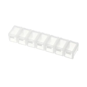 MUJI Polypropylene Plastic pill case 7 conections can attach detach compartment - Picture 1 of 4