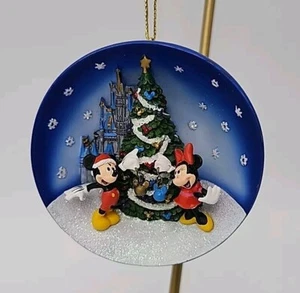 WDW Disney Parks Topolino e Minnie Decorazione Natalizia Il Posto Più Allegro... - Foto 1 di 8