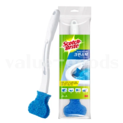 3M Scotch Brite Clean Stick Handle Disposable Toilet Bowl Cleaner + 1 Refills