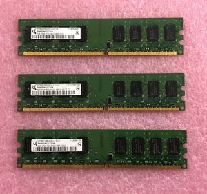 3 X 2GB QIMONDA PC2-6400 DDR2-800 NON-ECC MEMORY HYS64T256020EU-2.5-C2 6GB TOTAL - Picture 1 of 2