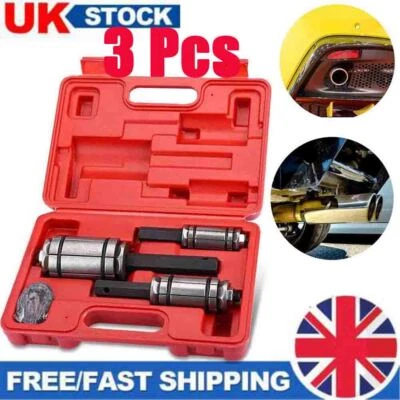 3Pcs Exhaust Muffler Tail Pipe Expander/Pipe Stretcher Tool Kit W/ Carry Case UK