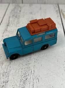 Vintage Matchbox Land Rover Safari Blue Black Wheels Toyota Lesney No. 12 - Picture 1 of 8
