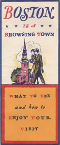 FOLLETO TURÍSTICO DE VIAJE DE BOSTON EE. UU. DE COLECCIÓN - Imagen 1 de 6