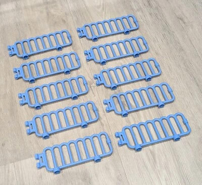LEGO Duplo 98190 10 X Raro Azul Duplo Cerca Barandilla con Tapa Festoneada y Clips Foto 1 de 3