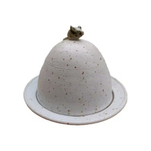 Stoneware Studio Pottery Cheese Dome Cloche & Plate Rhos Goch O'Brian Anglesey - Picture 1 of 24