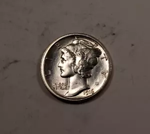 1916 Mercury Dime * Gem BU++ Full Split Bands FSB * 90% Silver * XD219 - Picture 1 of 3