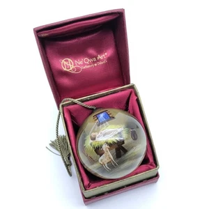 Neu Qwa Kunst Ornament Wunderstern Marcello Corti mundgeblasenes Glas Weihnachtskrippe - Bild 1 von 5