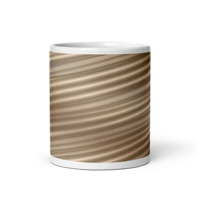 Керамическая кофейная чашка с мягкими текстильными принтами — тканевый узор, чайная чашка 11 унций - Изображение 1 из 3