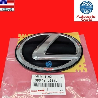 NEW GENUINE OEM LEXUS 2020-2023 GX460 REAR BACK DOOR SYMBOL EMBLEM 90975-02235 - Image 1 of 4