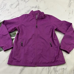 LL Bean Damen Windbreaker Jacke Größe M Reg Lila Full Zip Up Leicht - Bild 1 von 11