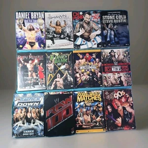 WWE DVD Lot 13 ECW CM Punk Stone Cold WrestleMania Shawn Michaels 3-Disc Sets - Bild 1 von 8