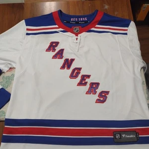 New York Rangers Breakaway Jersey White Fanatics Men's Blank Away Size XL *note* - Picture 1 of 5