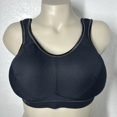 Anita Active Extreme Control 无线运动文胸 40D 无衬垫黑色金色 — 第 1/4 张图片