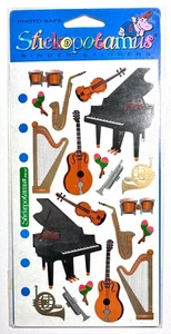 Musical Instruments Stickers Scrapbooking Card Embellishment Stickopotamus - Picture 1 of 1
