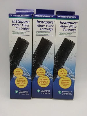 TELEDYNE WATER PIK INSTAPURE IR-40 UNDER SINK WATER FILTER CARTRIDGES LOT OF 3 - Image 1 of 4