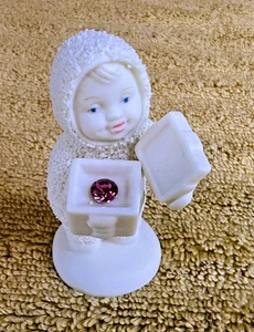 Dept 56 Snowbabies "A Gift for You" February Birthstone Gemstone NO BOX - Picture 1 of 3
