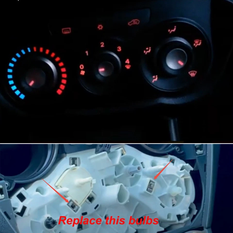 2Pcs LED Bulb Replacement For Alfa Romeo Mito 2009-2018 Climate Control Light  - Image 1 of 2