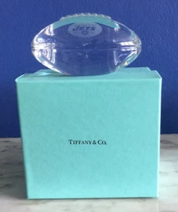 Tiffany & Co New York Jets Crystal Football Paperweight - W/ Box - GO JETS!!! - Picture 1 of 5