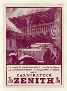 "CARBURATEUR ZENITH" Annonce originale entoilée L'ILLUSTRATION 06/03/1926 ALO - Picture 1 of 1