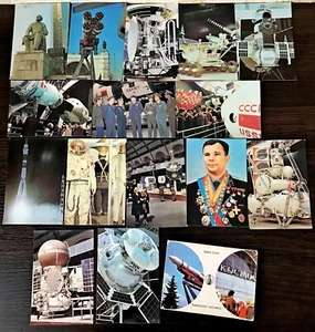 Soviet Spaces cards 1982 - FULL set 15 pcs - Soviet cosmos - Yuri Gagarin - Picture 1 of 13