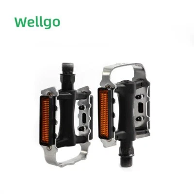 Pedais ultraleves de bicicleta WELLGO MTB rolamento de du travas de liga estrada BMX pedal de bicicleta - Imagem 1 de 4