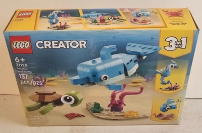 LEGO Creator 31128, 3 in 1 Dolphin and Turtle 137 pcs NEW In Sealed Box - Image 1 of 4
