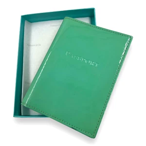 TIFFANY & CO Tiffany Blue Patent Leather Boxed Passport Cover - Picture 1 of 7