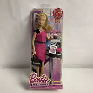 Barbie Entrepreneur 2014 Career Of The Year CBD23 New In Worn Box - Picture 1 of 4
