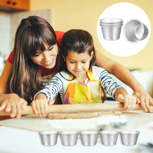 5 Pcs Aluminum Alloy Mold Tray Mini Pan Round Shape Baking - Picture 1 of 12