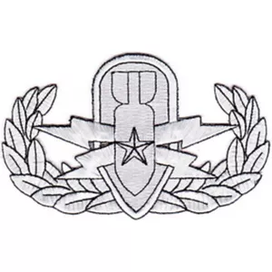 EOD Explosive Ordnance Disposal Senior Badge Silver Patch - Picture 1 of 6