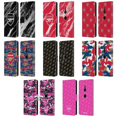 OFFICIAL ARSENAL FC CREST PATTERNS LEATHER BOOK WALLET CASE FOR SONY PHONES 1 - Image 1 of 4